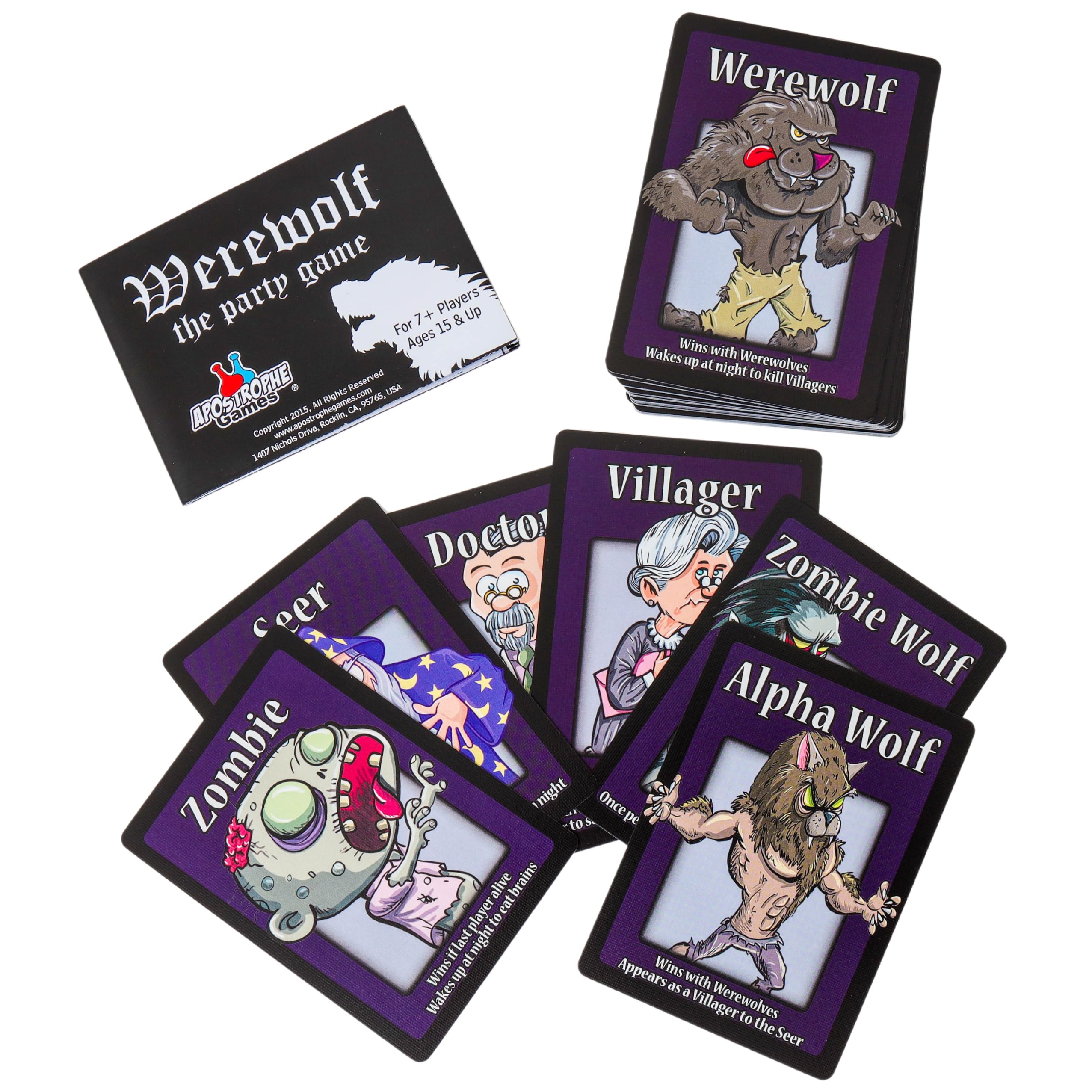 Foto 3 pulgar | Werewolf The Party Game Apostrophe Games 42 Cartas De Rol - Venta Internacional.