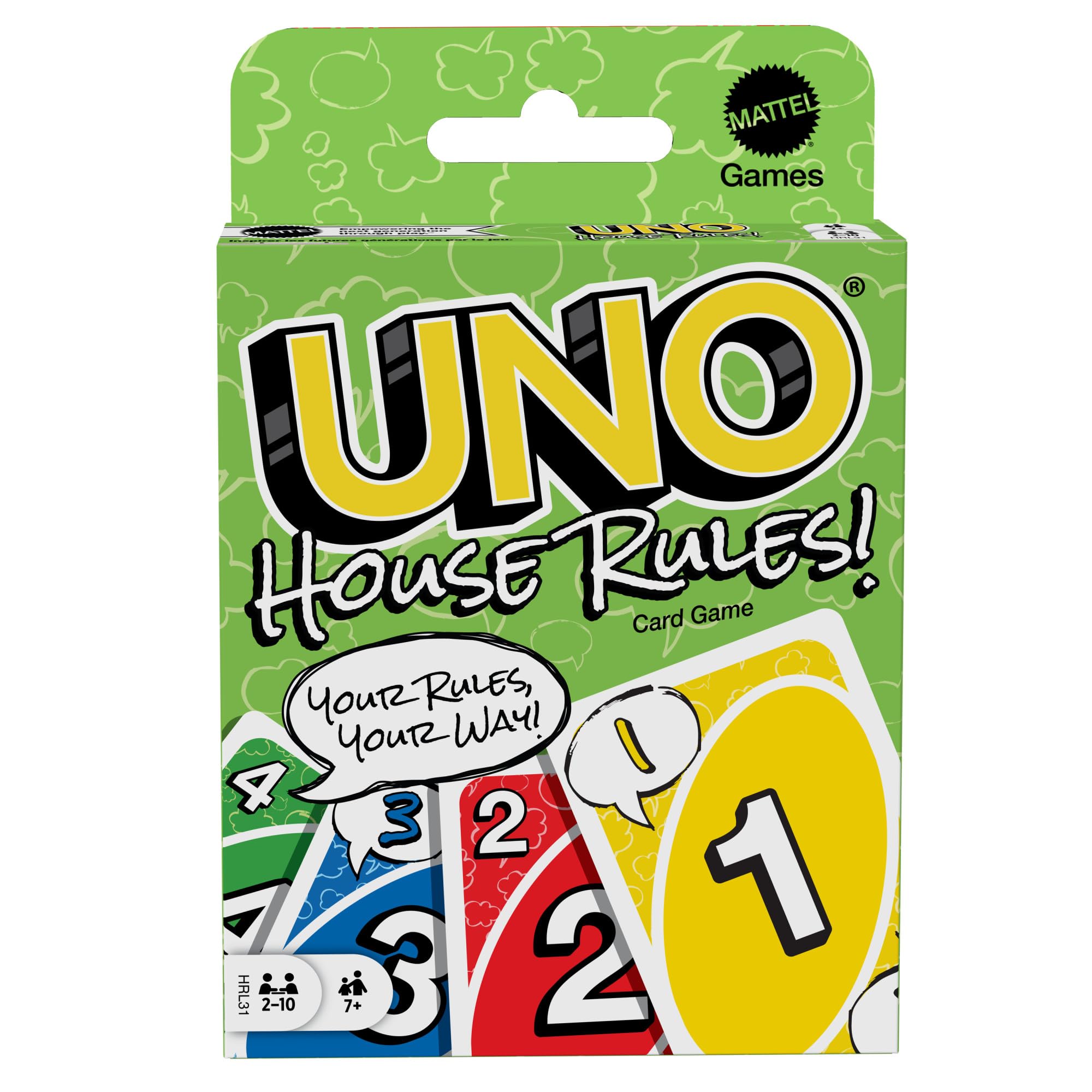 Foto 2 pulgar | Juego De Cartas Mattel Games Uno House Rules Para Niños Y Adultos - Venta Internacional.