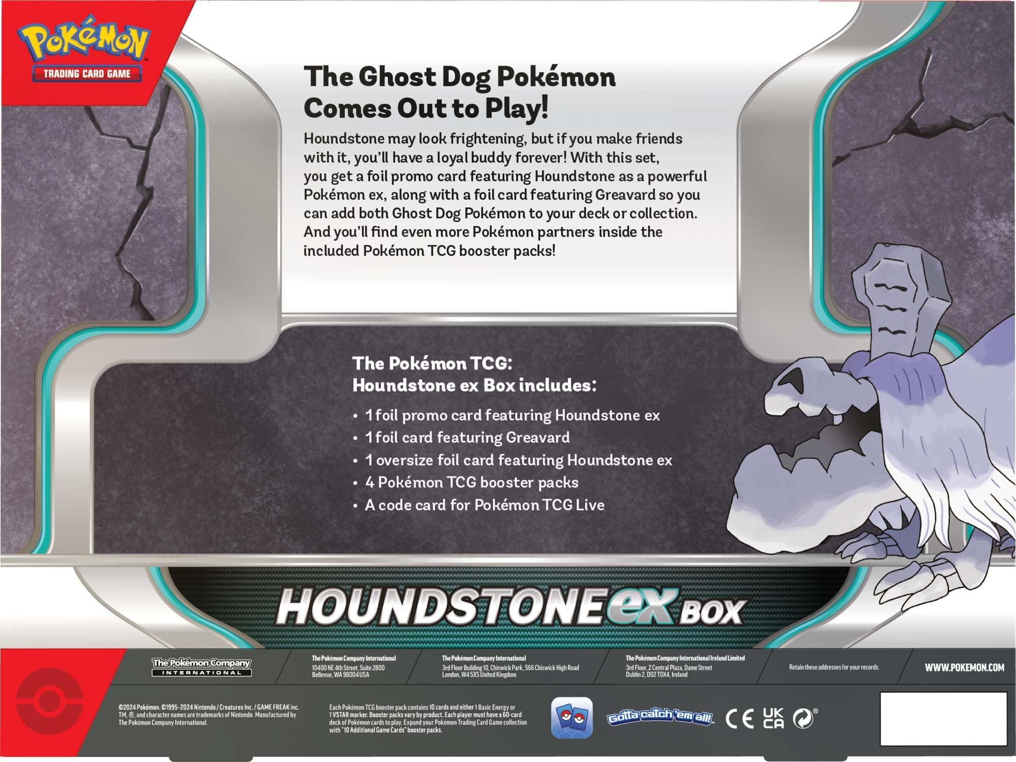 Foto 4 pulgar | Juego de Cartas Coleccionables Pokémon Houndstone Ex Box con 4 Paquetes - Venta Internacional