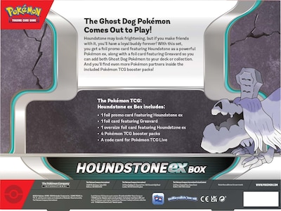 Foto 3 | Juego de Cartas Coleccionables Pokémon Houndstone Ex Box con 4 Paquetes - Venta Internacional