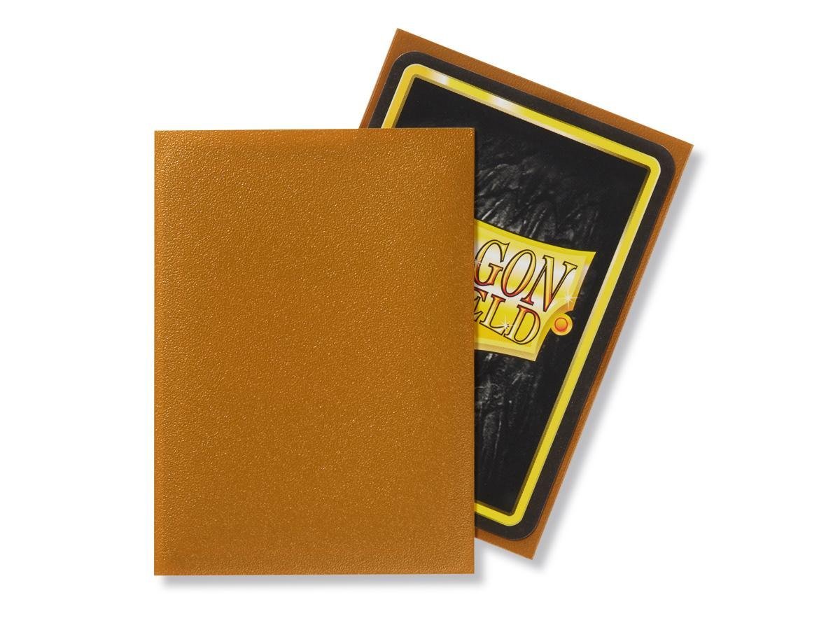 Foto 4 pulgar | Fundas Para Cartas Con Forma De Escudo De Dragón, Oro Mate, Estándar, 100 Quilates X 10 - Venta Internacional.
