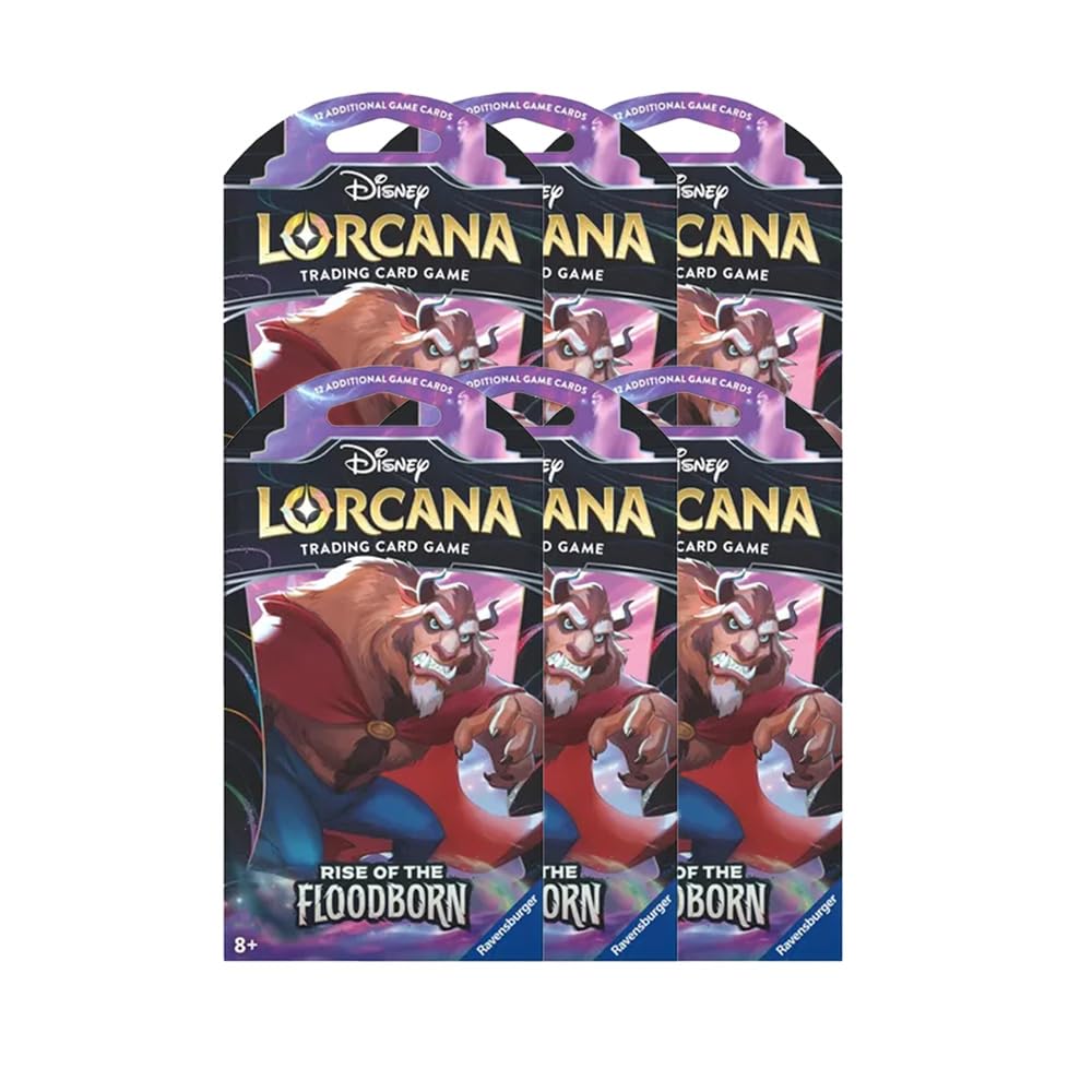 Foto 2 pulgar | Pack Card Booster De 6 Paquetes Ravensburger Lorcana Rise Of Floodborn - Venta Internacional.