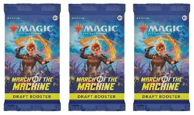 Foto 1 | Lote Del Paquete Mtg Draft Booster March Of The Machine (3 Paquetes) - Venta Internacional.