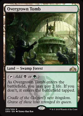 Foto 2 pulgar | Carta Coleccionable Magic The Gathering Overgrown Tomb Land 253/259 - Venta Internacional