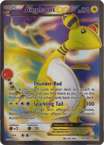 Foto 2 pulgar | Tarjeta Coleccionable Pokémon Ampharos-ex Ancient Origins Holo - Venta Internacional.