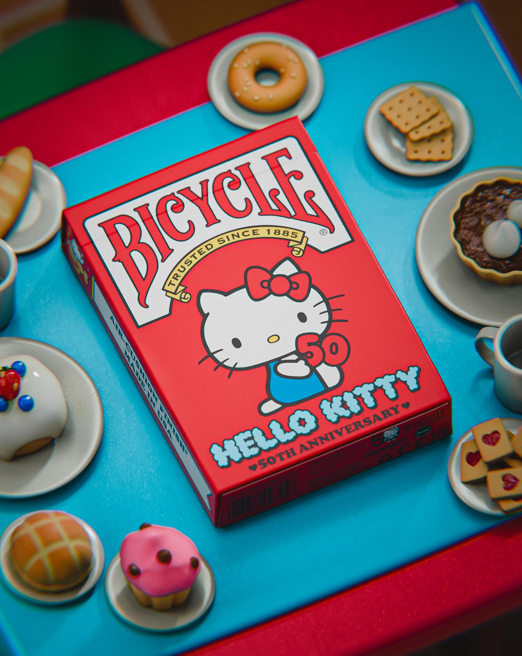 Foto 4 | Bicicleta De Cartas Hello Kitty Edición Limitada 50th Ann - Venta Internacional.