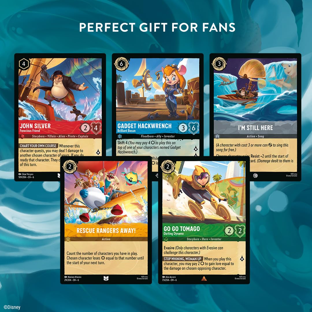 Foto 5 pulgar | Juego De Cartas Coleccionables Ravensburger Disney Lorcana Azurite Sea - Venta Internacional.