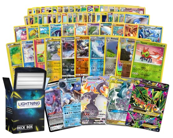 Paquete De Cartas Pokémon De 50 Cartas Surtidas Más 1 Ultra Rara Con Caja De Baraja Lcc - Venta Internacional.