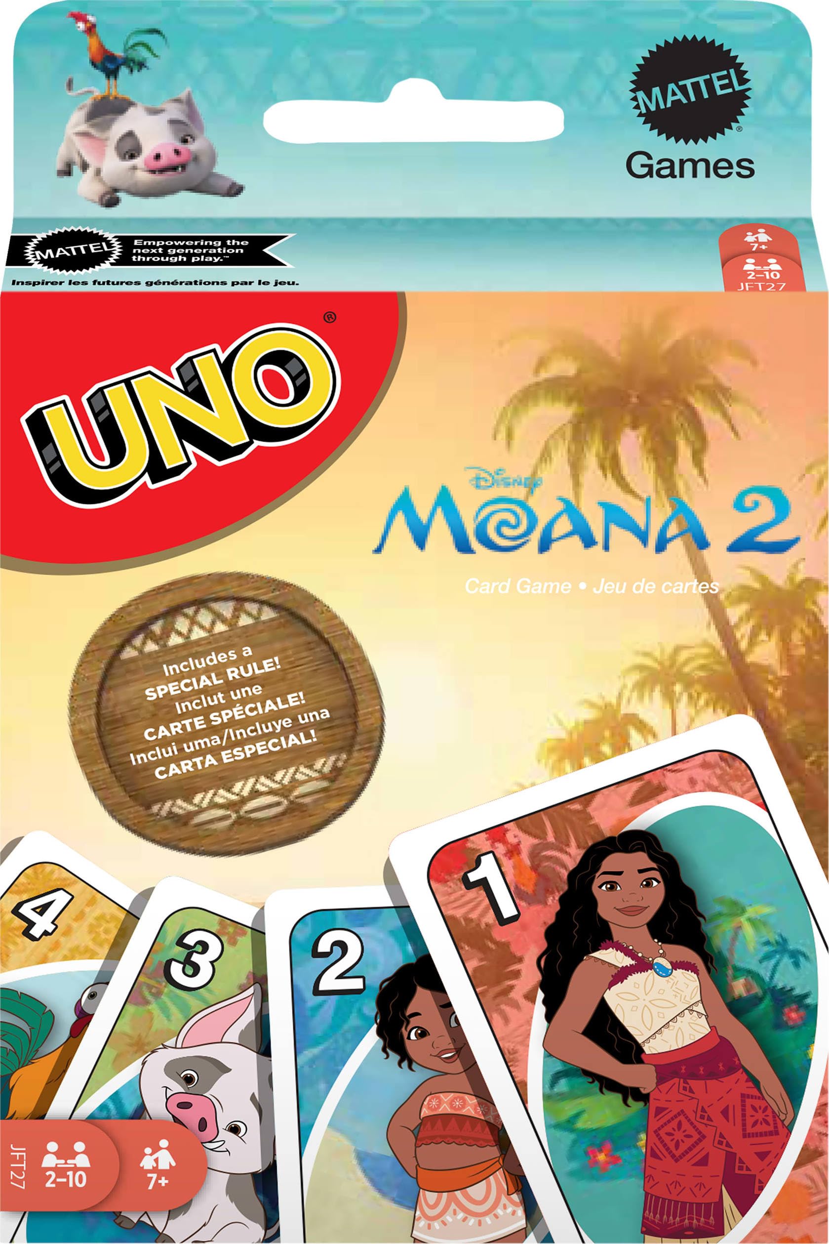 Foto 2 pulgar | Juego De Cartas Mattel Games Uno Disney Moana 2 Para Niños Mayores De 7 Años - Venta Internacional.