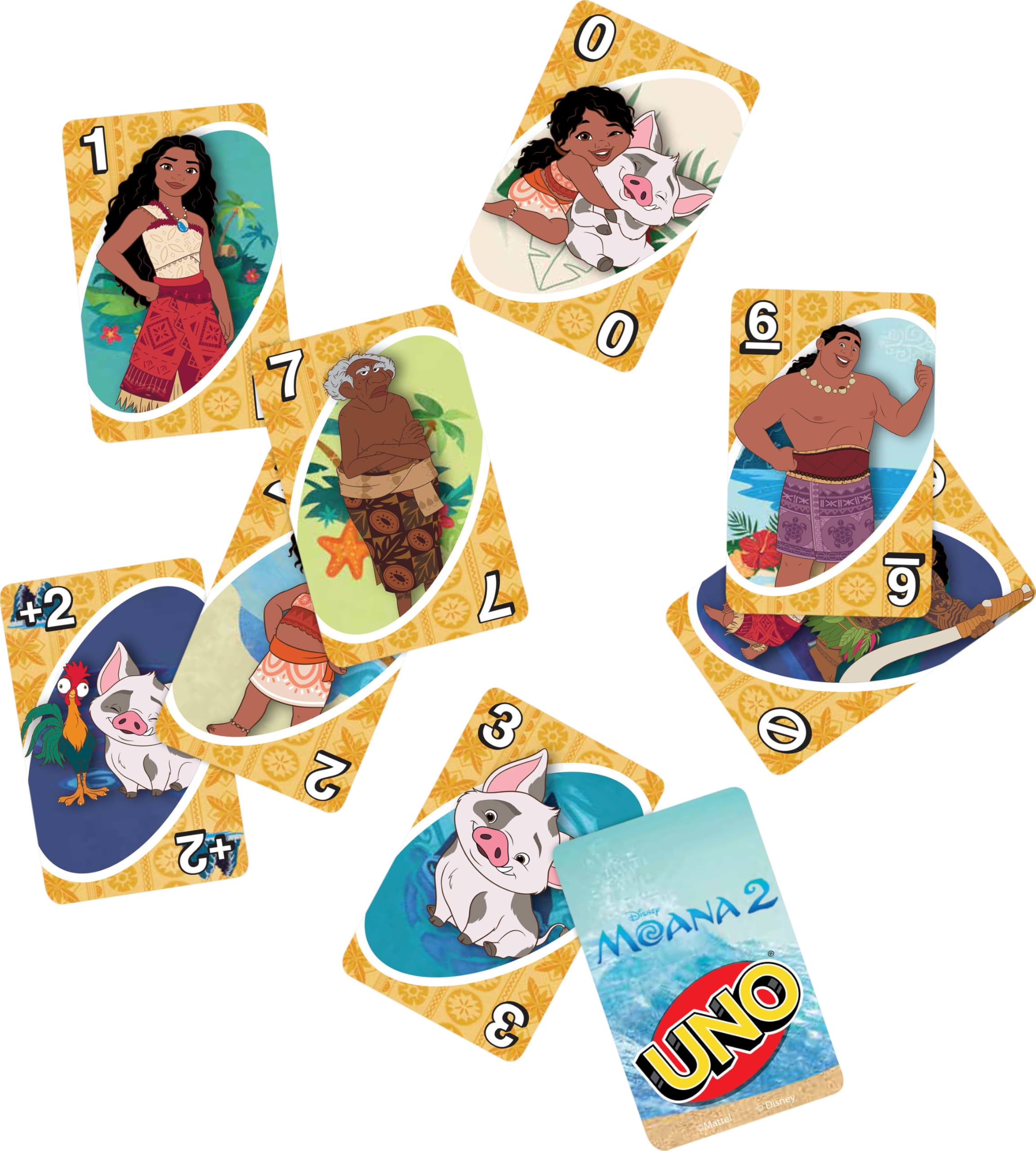 Foto 4 pulgar | Juego De Cartas Mattel Games Uno Disney Moana 2 Para Niños Mayores De 7 Años - Venta Internacional.