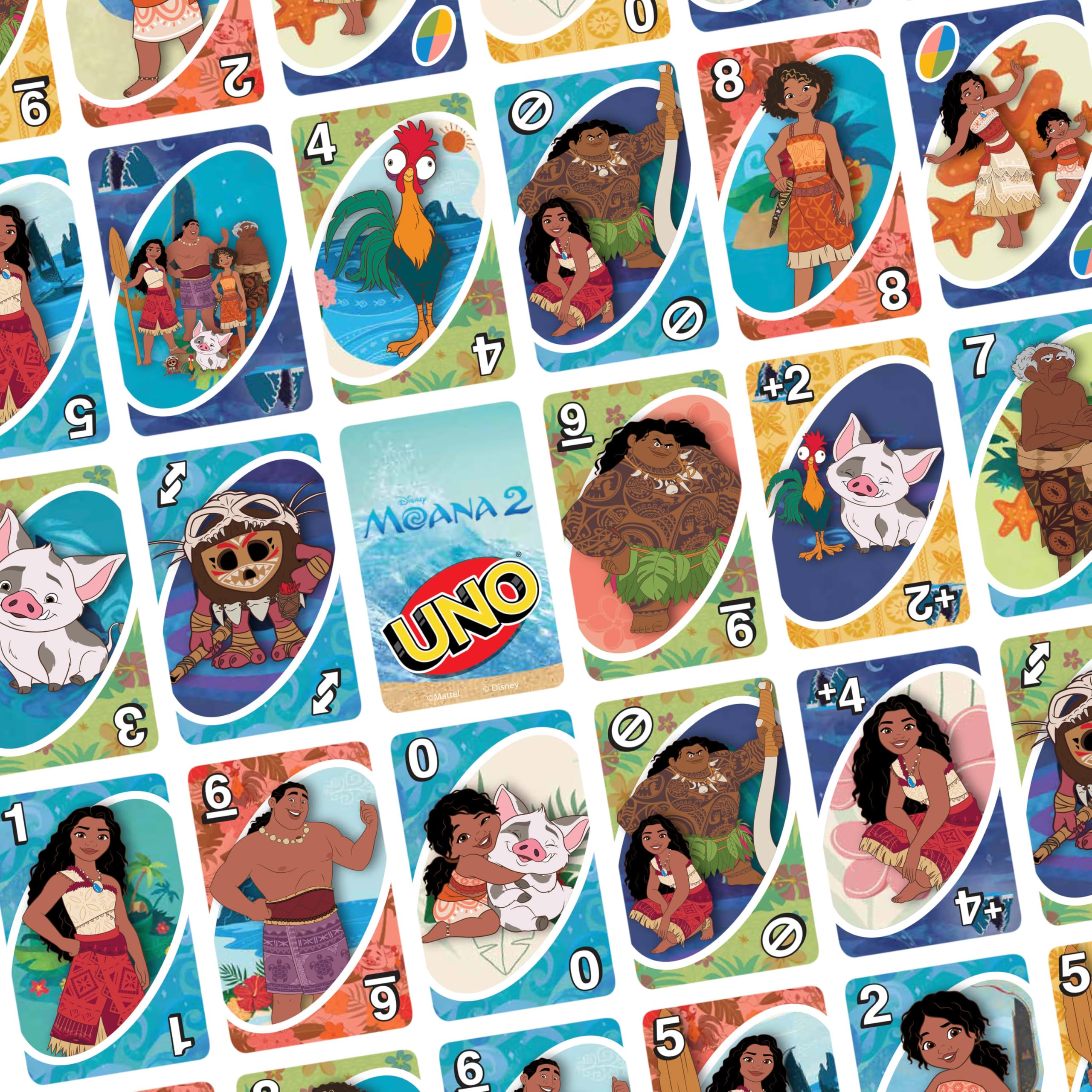 Foto 4 | Juego De Cartas Mattel Games Uno Disney Moana 2 Para Niños Mayores De 7 Años - Venta Internacional.