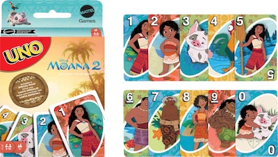 Foto 5 | Juego De Cartas Mattel Games Uno Disney Moana 2 Para Niños Mayores De 7 Años - Venta Internacional.