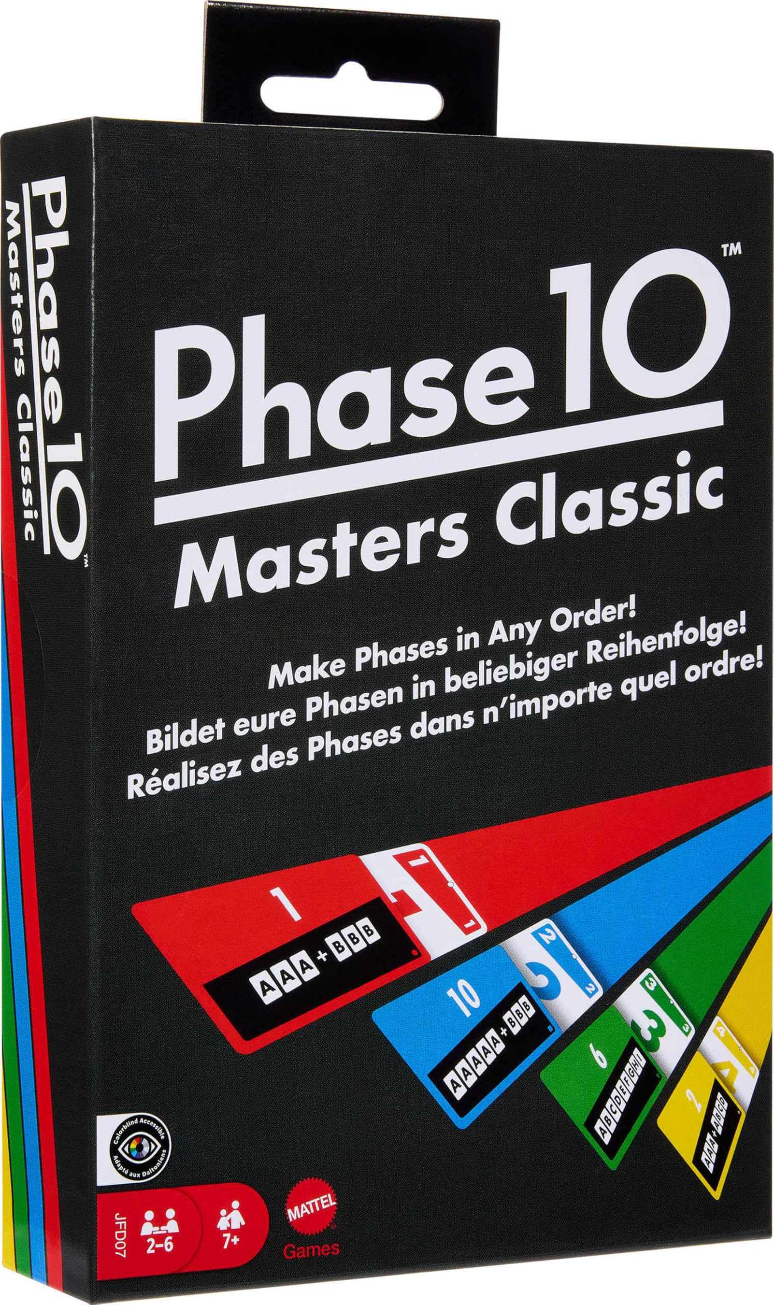 Foto 2 pulgar | Juego De Cartas Mattel Games Phase 10 Masters Classic Family - Venta Internacional.