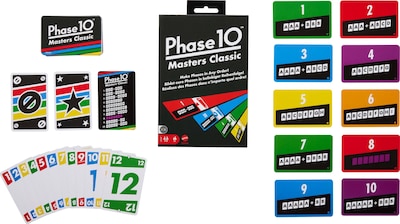 Foto 2 | Juego De Cartas Mattel Games Phase 10 Masters Classic Family - Venta Internacional.