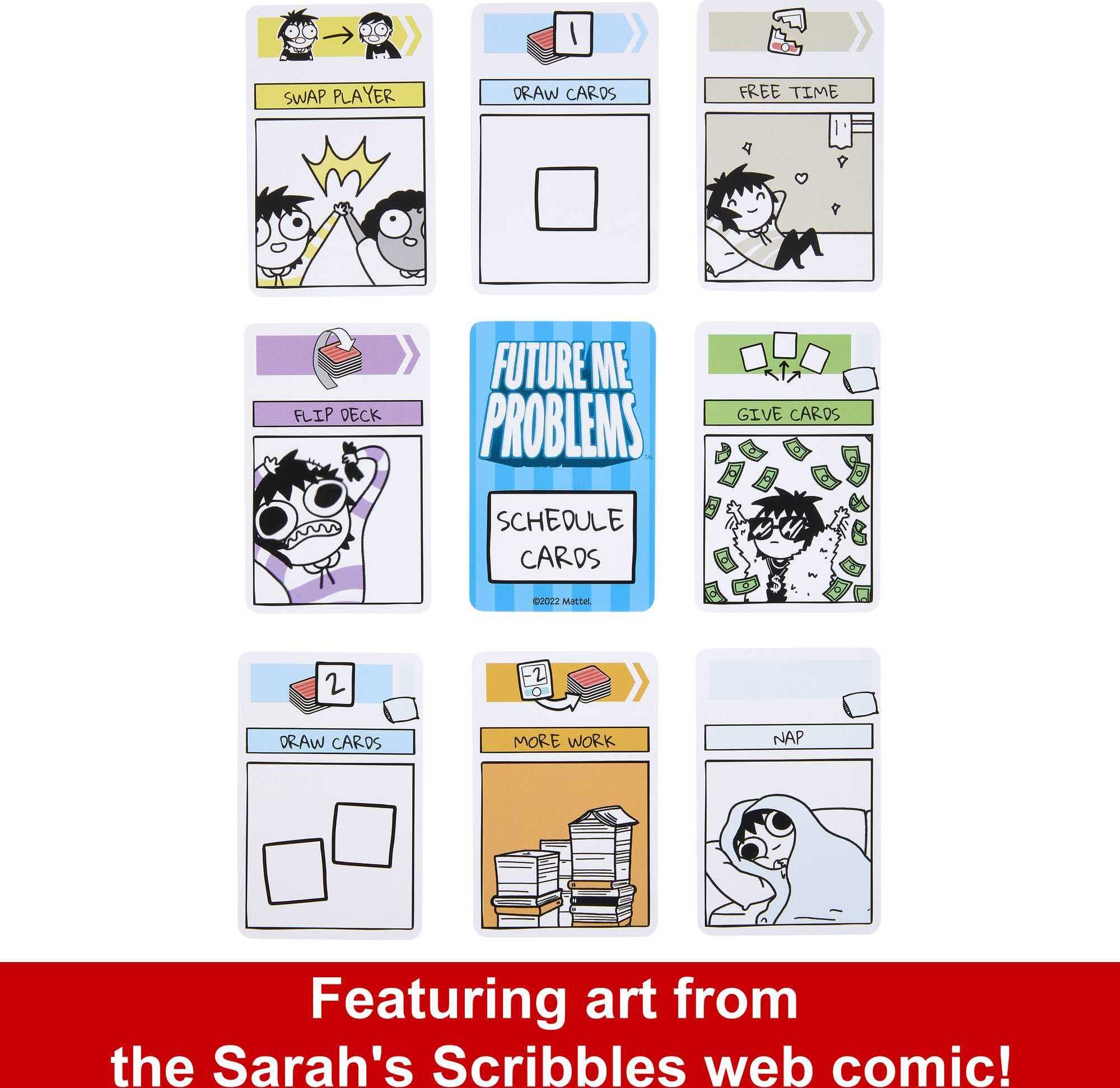 Foto 6 pulgar | Juego De Cartas Mattel Games Sarah's Scribbles Future Me Problems - Venta Internacional.