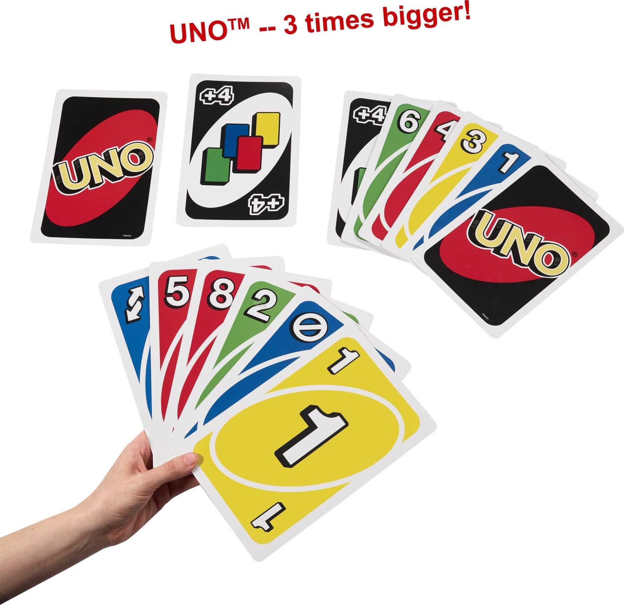 Foto 4 pulgar | Juego De Cartas Mattel Games Uno Giant Para Mayores De 7 Años Con 108 Cartas - Venta Internacional.