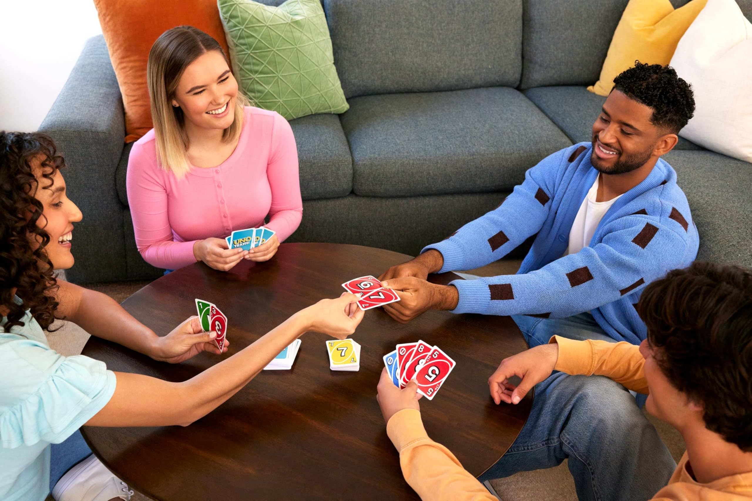 Foto 3 pulgar | Juego De Cartas Mattel Games Uno Teams Para Niños, Adultos Y Familiares - Venta Internacional.