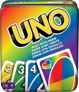 Foto 1 | Juego De Cartas Mattel Games Uno Play With Pride In Tin Box - Venta Internacional.