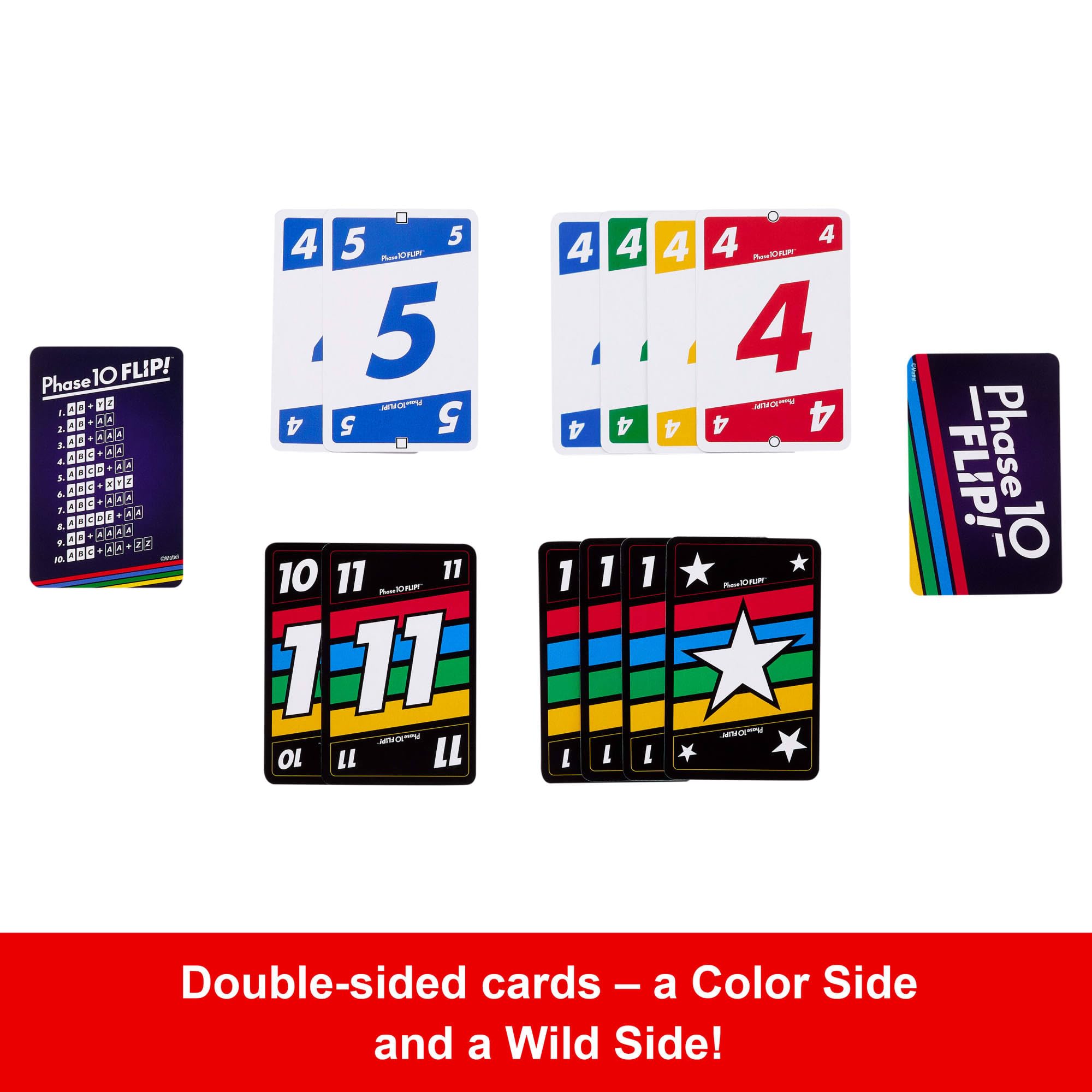 Foto 5 pulgar | Juego De Cartas Mattel Games Phase 10 Flip Family Para 2-6 Jugadores - Venta Internacional.