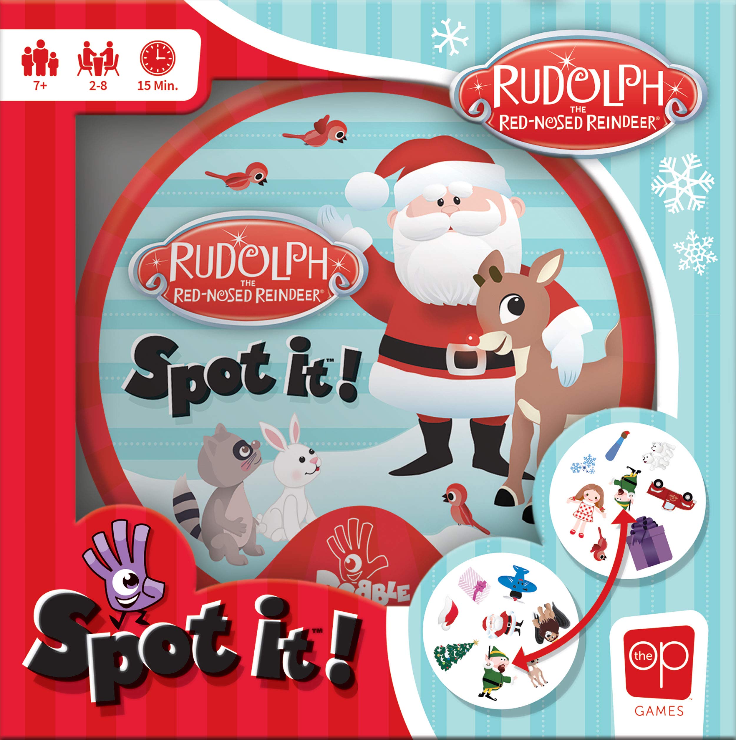 Foto 2 pulgar | Juego de Cartas Usaopoly Spot It! Rudolph- Venta Internacional