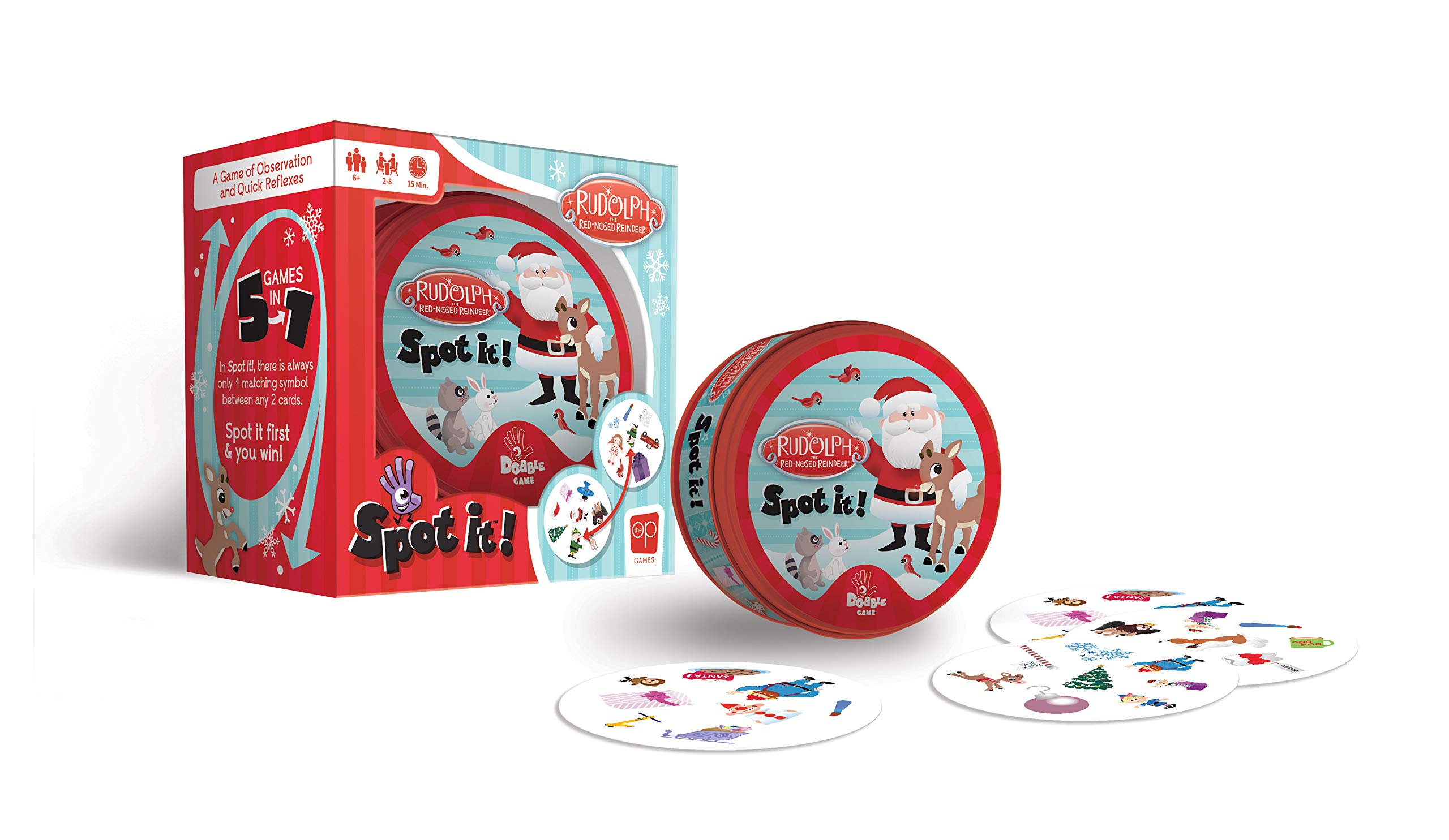 Foto 3 pulgar | Juego de Cartas Usaopoly Spot It! Rudolph- Venta Internacional
