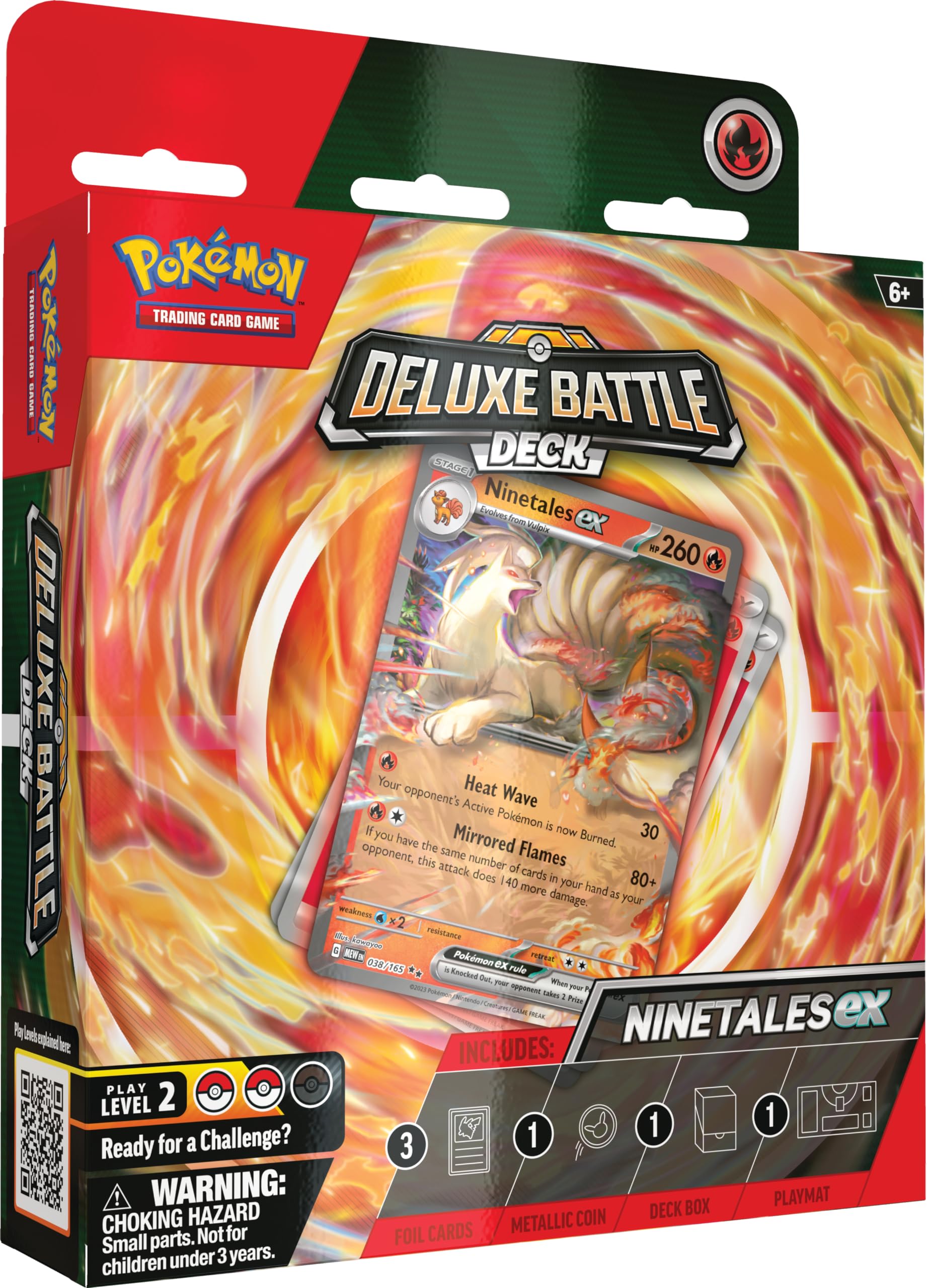 Foto 2 pulgar | Juego De Cartas Coleccionables Pokémon Tcg Deluxe Battle Deck Ninetales Ex - Venta Internacional.