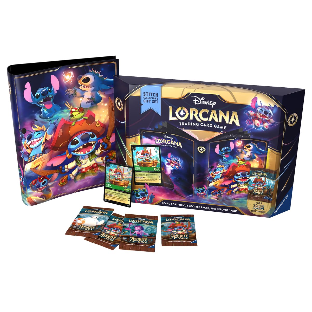 Foto 2 pulgar | Set De Regalo Para Coleccionistas Ravensburger Disney Lorcana Tcg Azurite Sea Stitch - Venta Internacional.