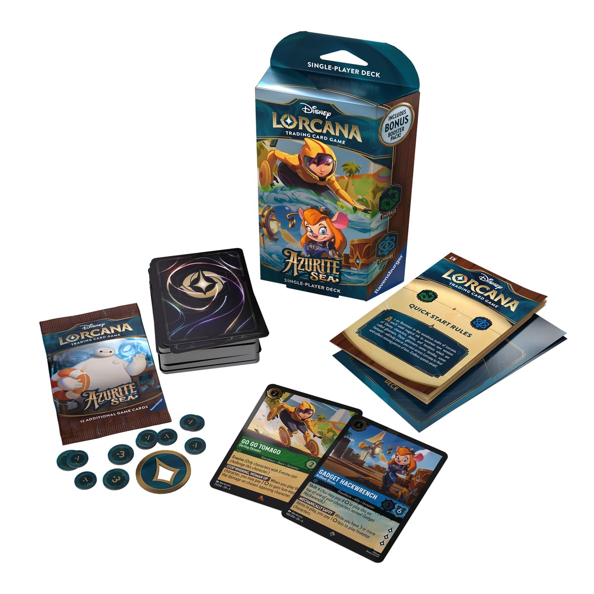Foto 2 pulgar | Juego De Cartas Coleccionables Ravensburger Disney Lorcana Azurite Sea - Venta Internacional.