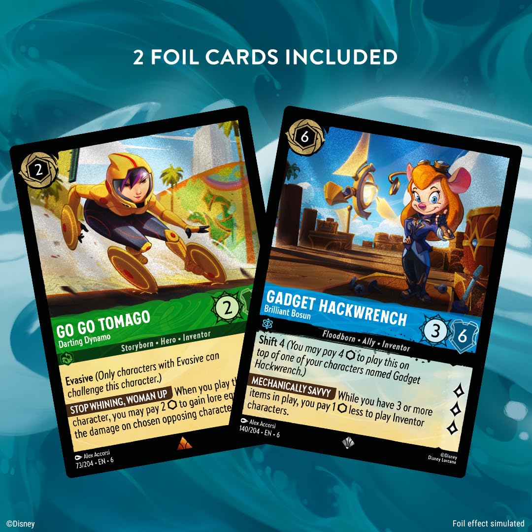 Foto 3 pulgar | Juego De Cartas Coleccionables Ravensburger Disney Lorcana Azurite Sea - Venta Internacional.