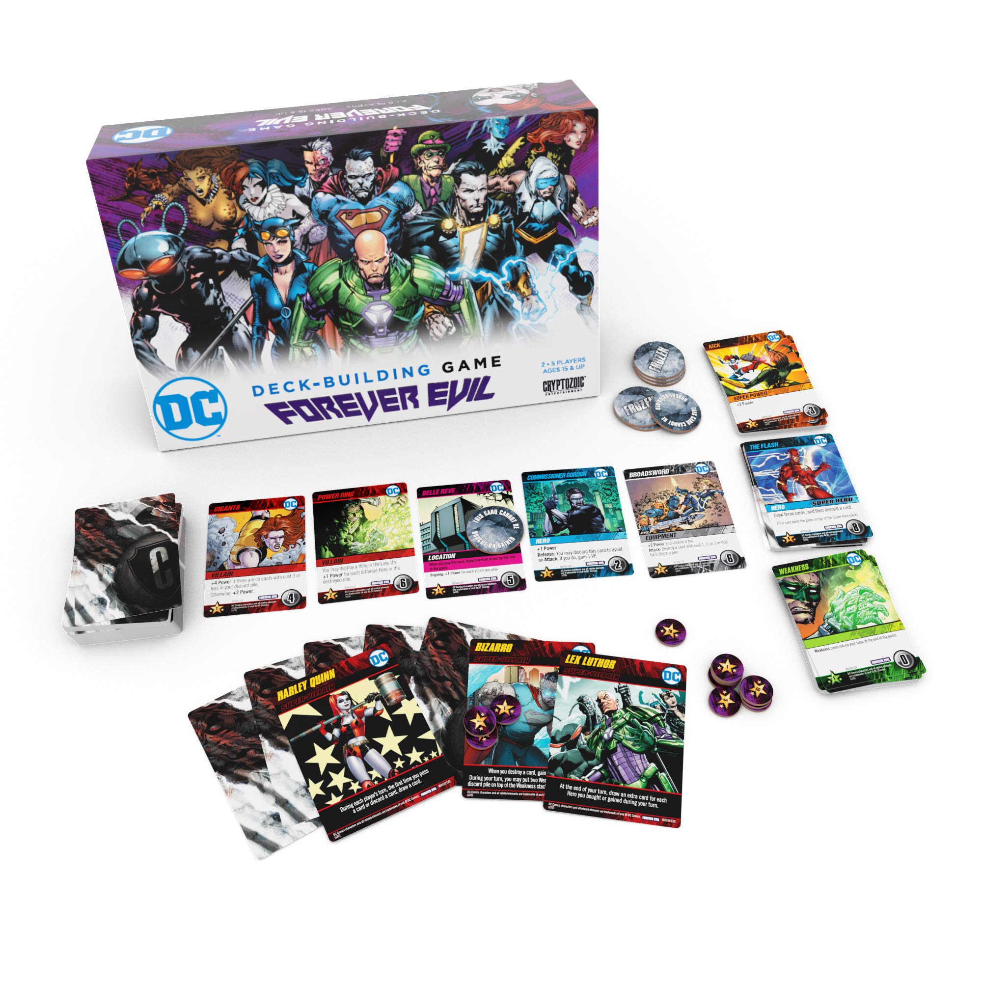 Foto 2 | Juego De Mesa Cryptozoic Dc Juego De Construcción De Mazos Forever Evil - Venta Internacional.