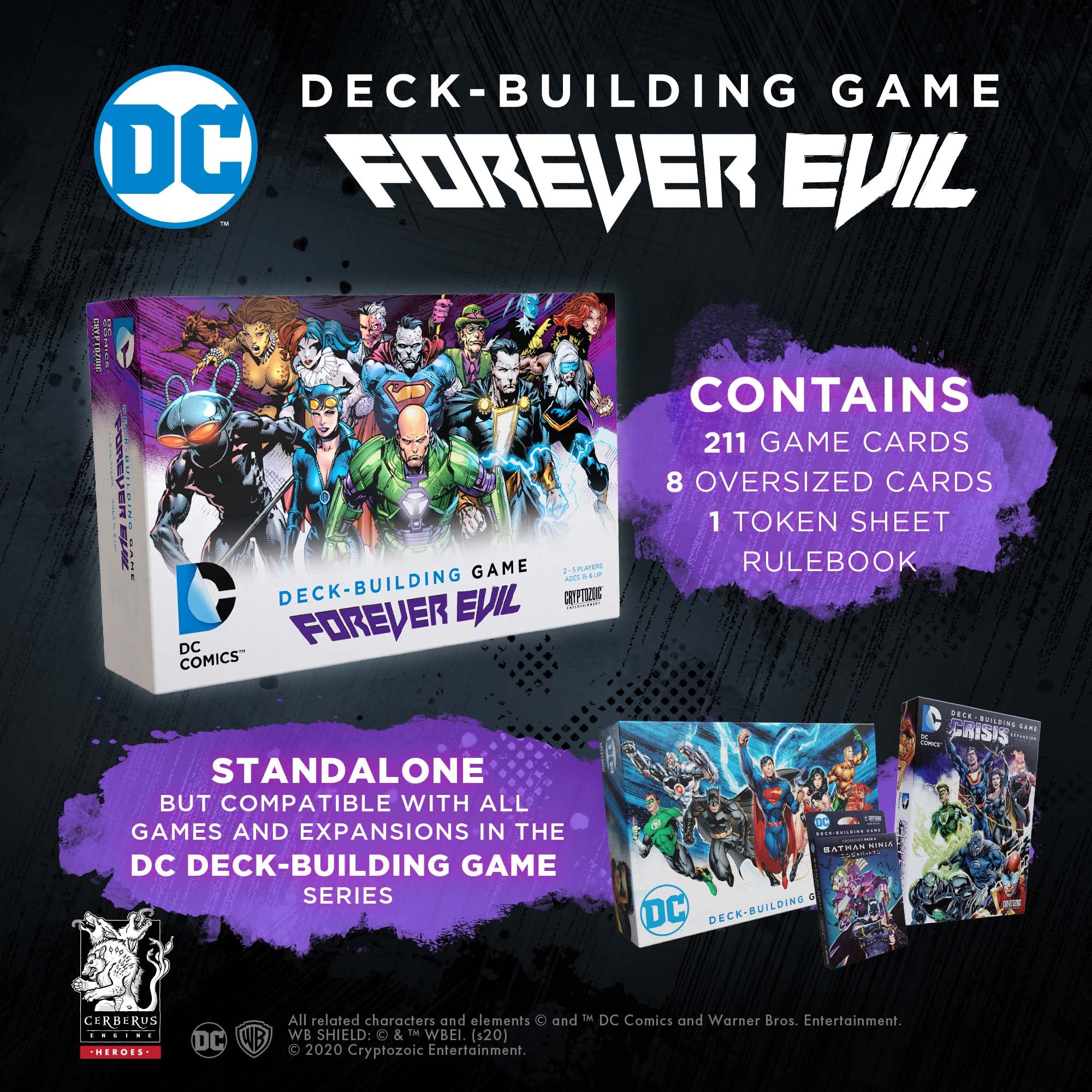 Foto 6 pulgar | Juego De Mesa Cryptozoic Dc Juego De Construcción De Mazos Forever Evil - Venta Internacional.