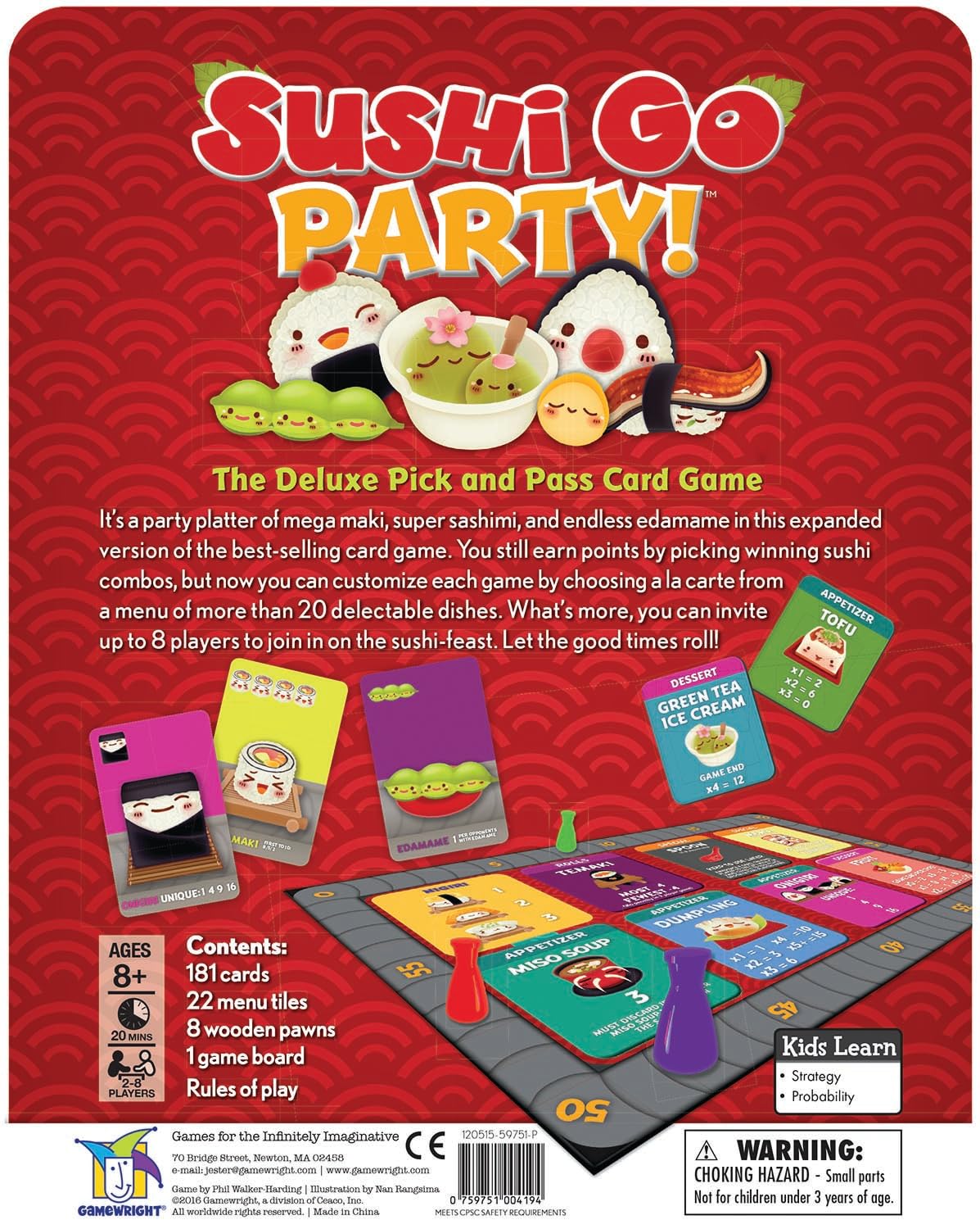 Foto 3 | Juego de Cartas Gamewright Sushi Go Party-Venta Internacional