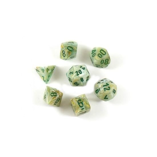 Foto 3 pulgar | Juego De Dados Chessex Marble Green/verde Oscuro Polyhedral 7 Dados - Venta Internacional.