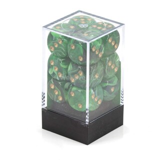 Foto 2 | Set de Dados Chessex D&d Vortex Green And Gold Polyhedral 12 Piezas D6 - Venta Internacional