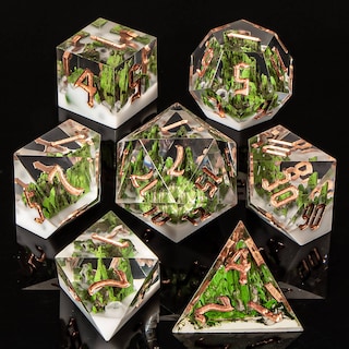 Foto 4 | Juego De Dados Kerwellsi Sharp Edge Resin Dnd Dungeons Dragons - Venta Internacional.