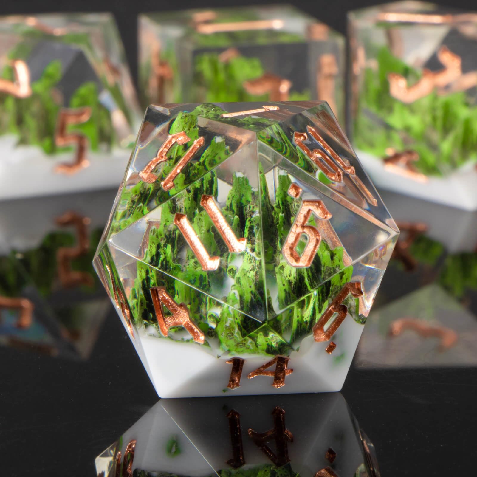 Foto 5 | Juego De Dados Kerwellsi Sharp Edge Resin Dnd Dungeons Dragons - Venta Internacional.