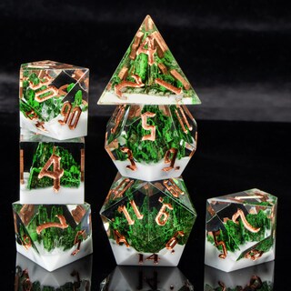 Foto 7 | Juego De Dados Kerwellsi Sharp Edge Resin Dnd Dungeons Dragons - Venta Internacional.