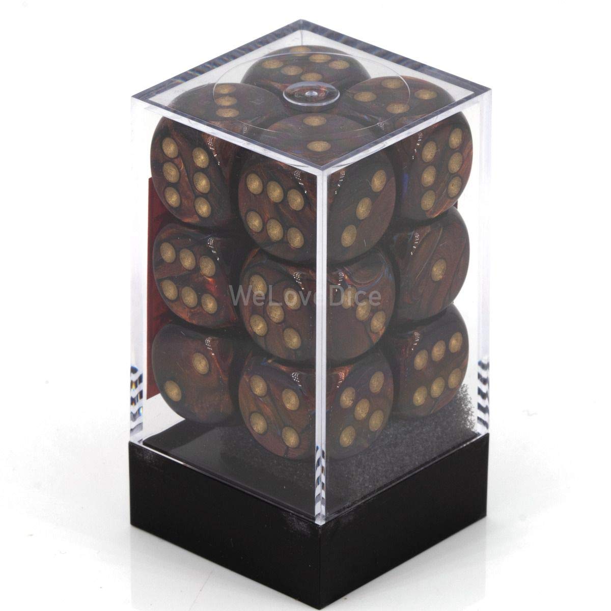 Foto 3 pulgar | Juego de Dados Chessex D&d Scarab Blue Blood & Gold 12 D6 16 mm - Venta Internacional