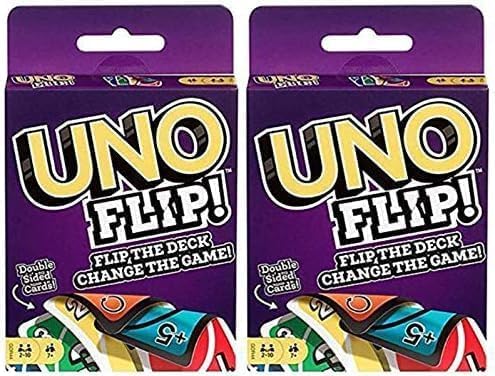 Juego De Cartas Mattel Uno Flip Combo, Paquete De 2 Para Niños Mayores De 7 Años - Venta Internacional.