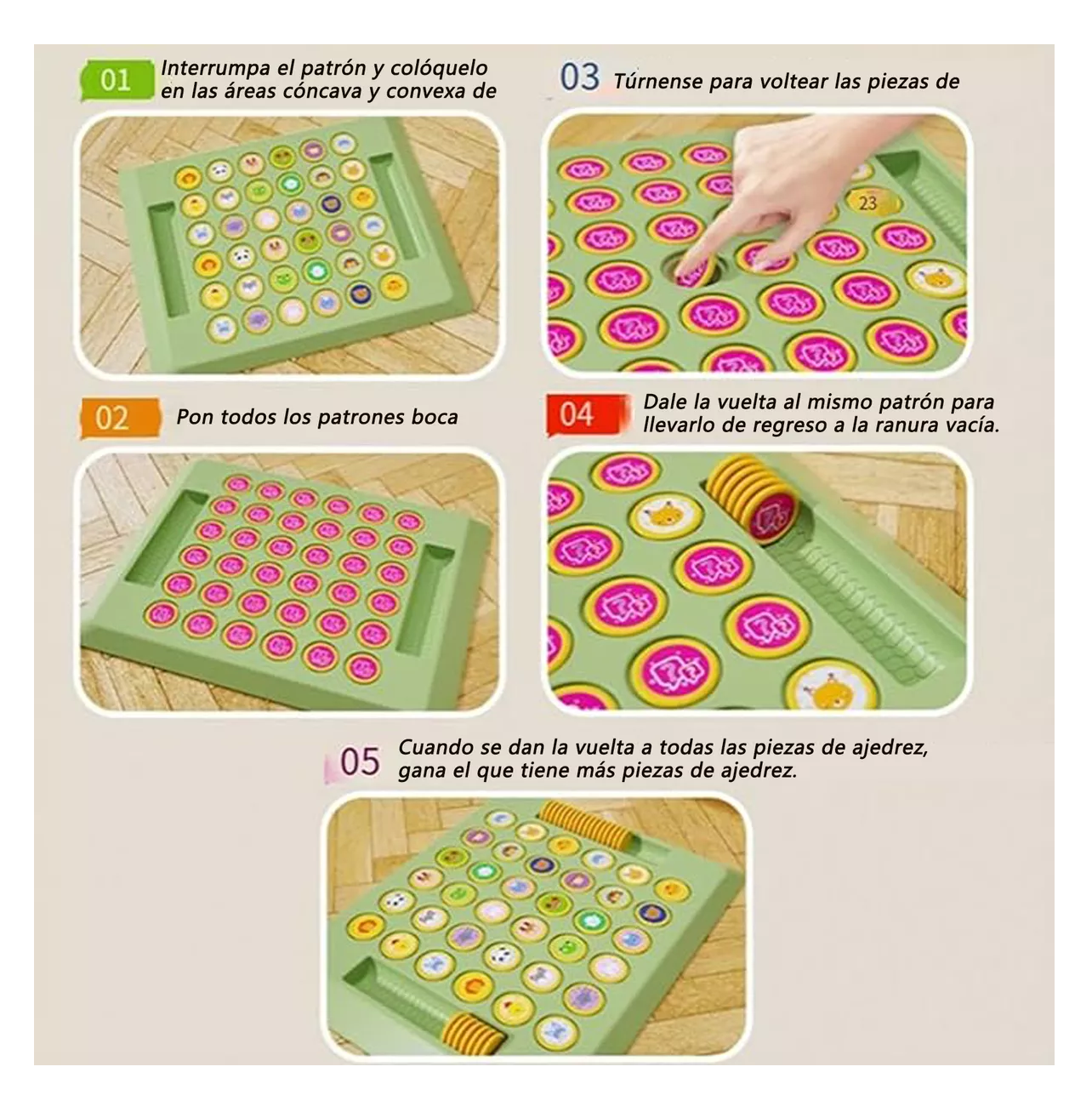 Foto 4 pulgar | Juegos De Mesa Juguetes De Niño Encuentra El Mismo Patrón, Verde