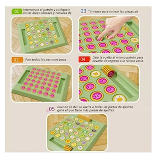Foto 3 | Juegos De Mesa Juguetes De Niño Encuentra El Mismo Patrón, Verde