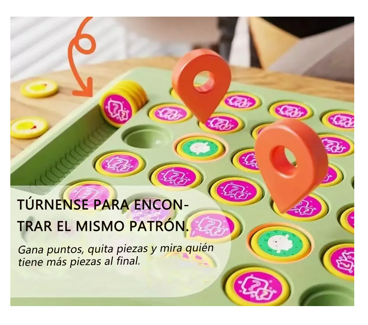 Foto 5 pulgar | Juegos De Mesa Juguetes De Niño Encuentra El Mismo Patrón, Verde