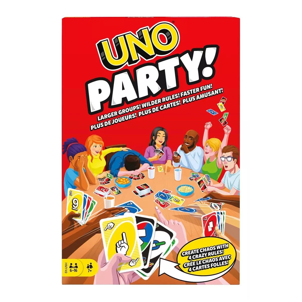 Foto 2 pulgar | Uno Party, Juego De Cartas, Juego De Mesa Familiar, 7+ Años