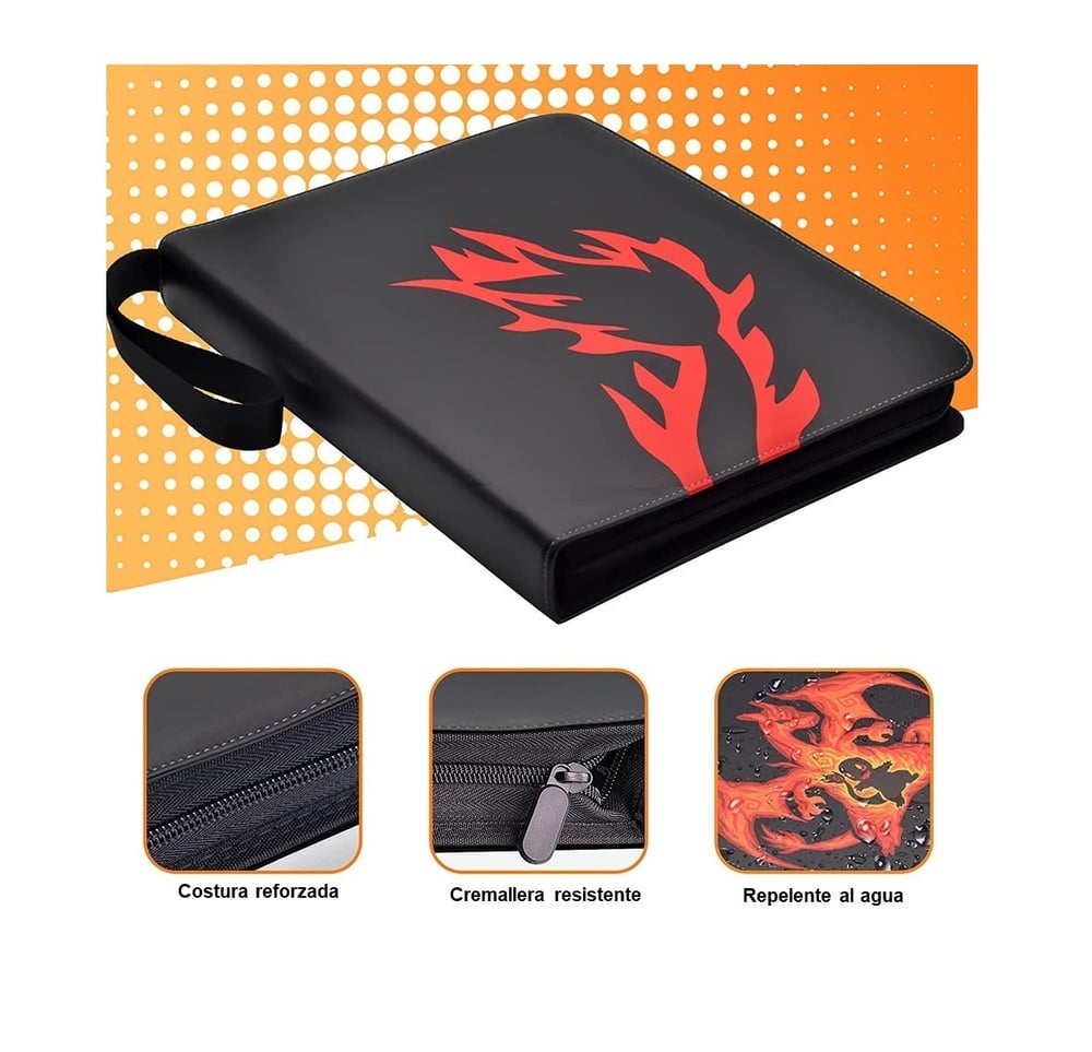 Foto 3 pulgar | Álbum Para 360 Cartas De Pokémon O Similares 27x33 Cm Orange Desi - Venta Internacional.