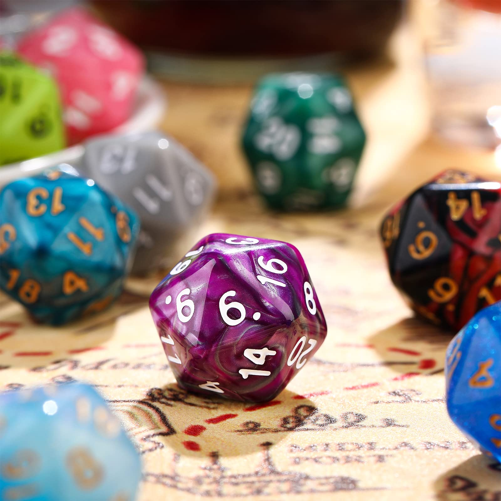 Foto 4 pulgar | Juego De Dados Poliédricos Skylety De 50 Piezas Con Bolsa Negra - Venta Internacional.