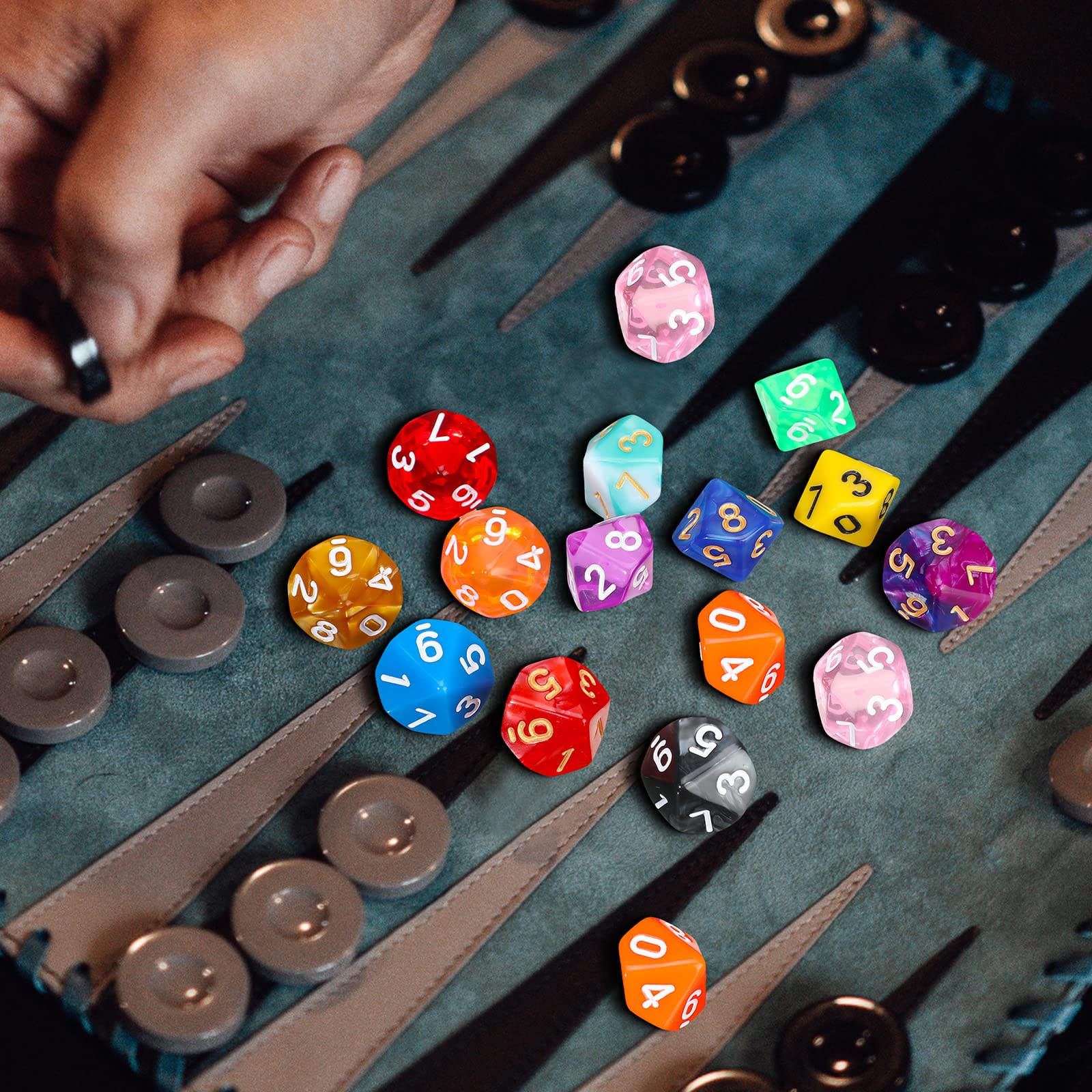 Foto 7 | Juego De Dados Poliédricos Skylety 200 Piezas Con Bolsa Negra - Venta Internacional.