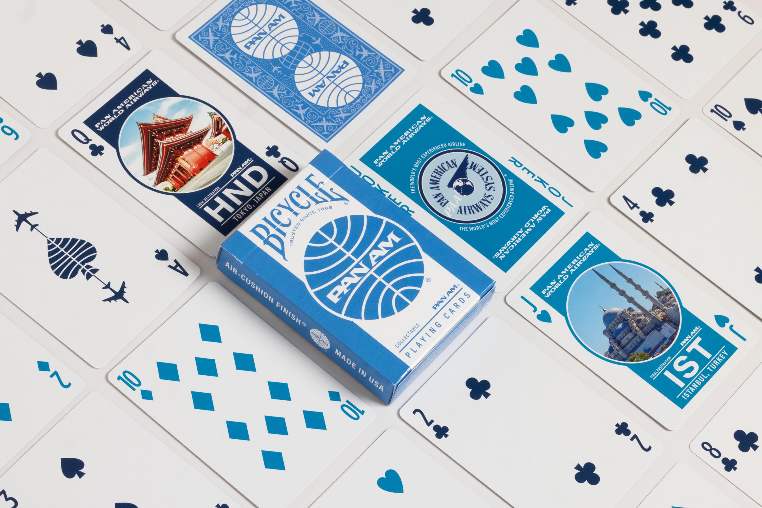 Foto 4 pulgar | Juego De Cartas Para Bicicleta Pan Am Air, Paquete De 2 Con Caja De Viaje - Venta Internacional.