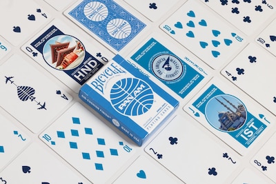 Foto 3 | Juego De Cartas Para Bicicleta Pan Am Air, Paquete De 2 Con Caja De Viaje - Venta Internacional.