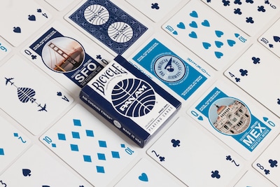 Foto 4 | Juego De Cartas Para Bicicleta Pan Am Air, Paquete De 2 Con Caja De Viaje - Venta Internacional.