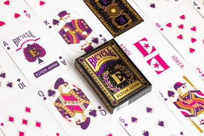 Foto 3 | Juego De Cartas Para Bicicleta Elton John Purple, 1 Baraja - Venta Internacional.